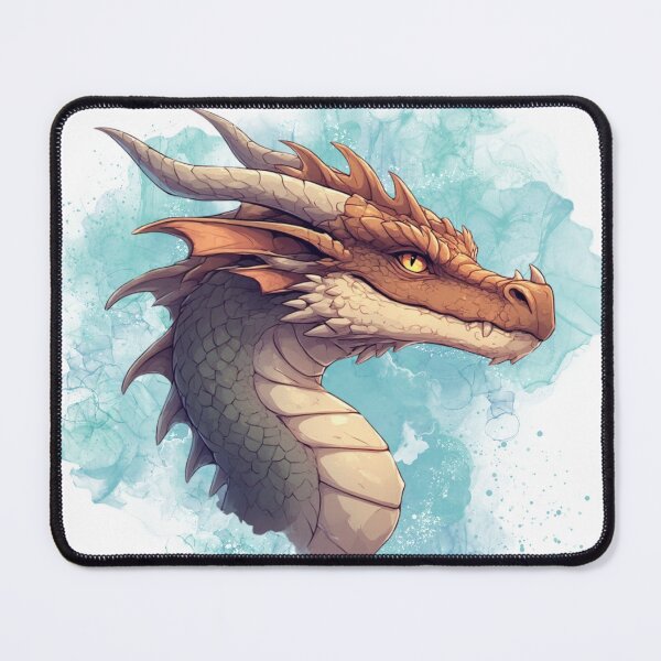 Item preview, Mystic Dragon Portrait with Watercolor Splash Fantasy Art designed and sold by Karolina’s Cozy Creations.