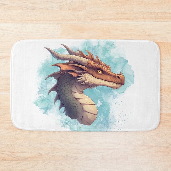 Item preview, Mystic Dragon Portrait with Watercolor Splash Fantasy Art designed and sold by Karolina’s Cozy Creations.