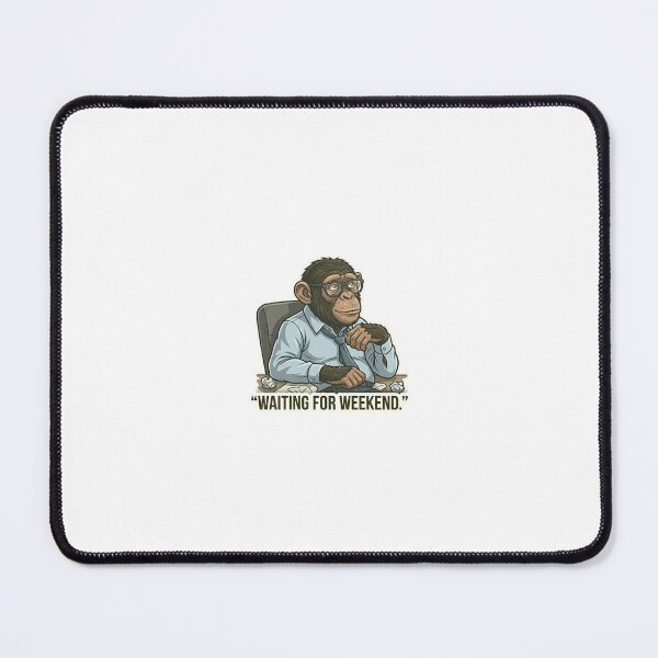 Item preview, Waiting For Weekend Monkey Sticker | Office Meme | Work Life Humor designed and sold by Newkidshub.
