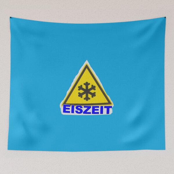 Item preview, Yellow warning sign with snowflake and ICE AGE designed and sold by ZoffArt-Shop.