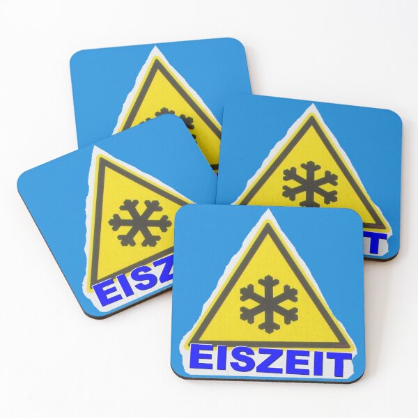 Item preview, Yellow warning sign with snowflake and ICE AGE designed and sold by ZoffArt-Shop.