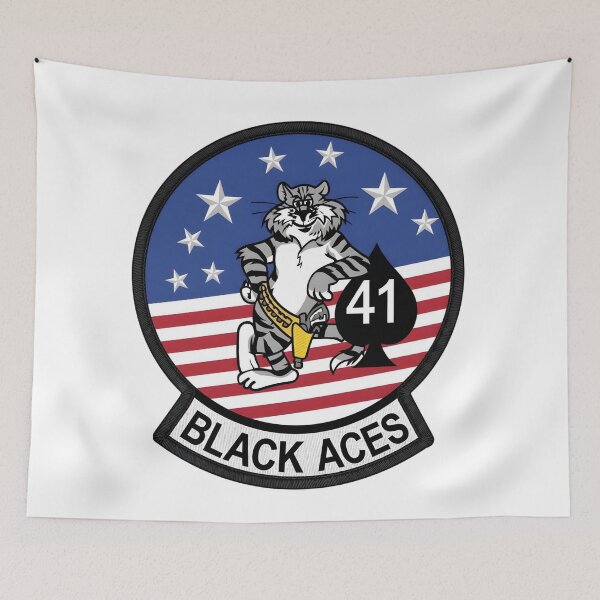 Item preview, VF-41 "Black Aces" High-Visibility Squadron Patch designed and sold by CharlieDesings.