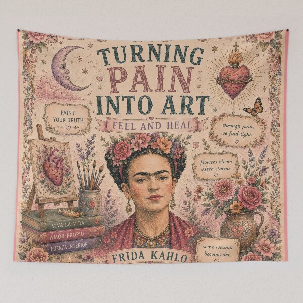 Item preview, Turning Pain into Art - Frida Kahlo designed and sold by LuluLeb.