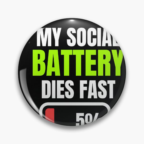Item preview, My Social Battery Dies Fast Funny Introvert Meme Minimal Streetwear Design designed and sold by Uvclick.