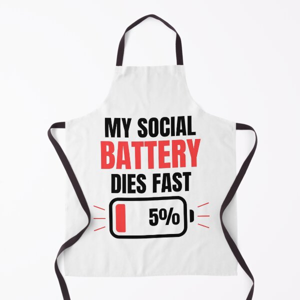 Item preview, My Social Battery Dies Fast Minimalist Funny Introvert Quote Clean Design designed and sold by Uvclick.