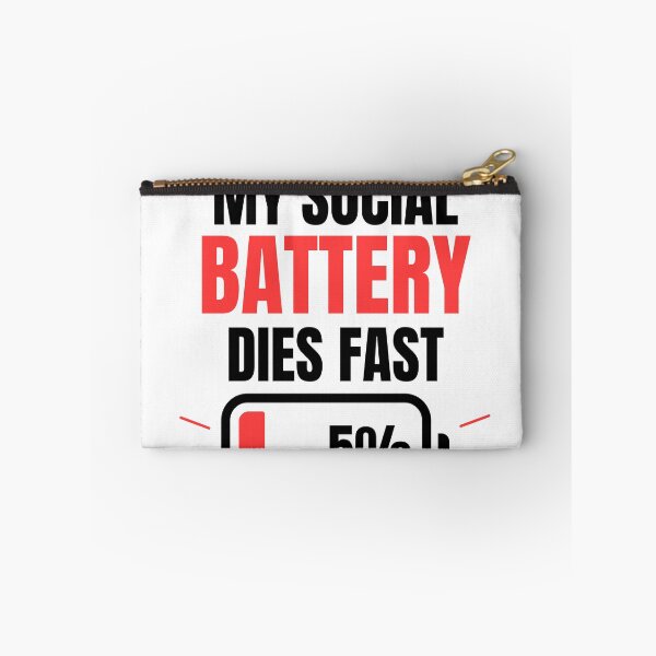 Item preview, My Social Battery Dies Fast Minimalist Funny Introvert Quote Clean Design designed and sold by Uvclick.