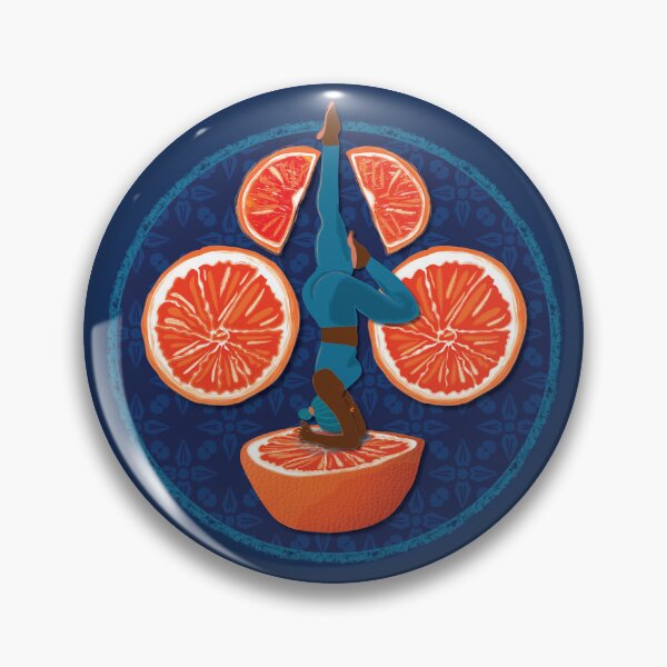 Item preview, Woman juicing blood oranges, dark blue background designed and sold by WONDERPRINTVALLEY.