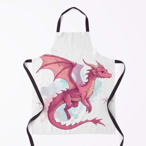 Item preview, Pink Fantasy Dragon with Watercolor Splash Illustration designed and sold by Karolina’s Cozy Creations.