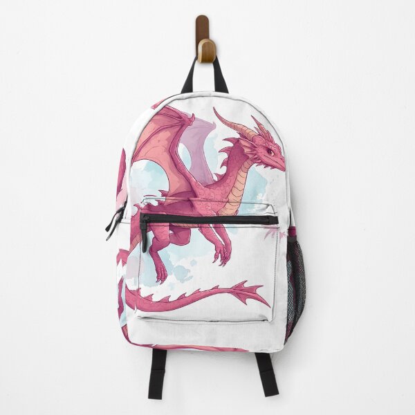 Item preview, Pink Fantasy Dragon with Watercolor Splash Illustration designed and sold by Karolina’s Cozy Creations.