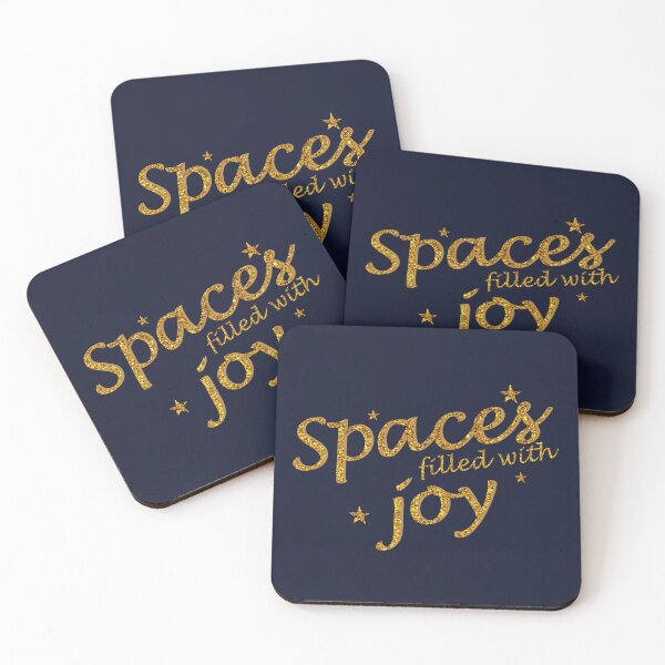 Item preview, Spaces Filled With Joy – Elegant Gold Glitter Typography designed and sold by ruchikadesigns.