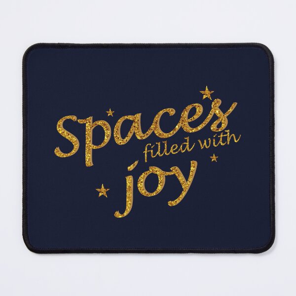 Item preview, Spaces Filled With Joy – Elegant Gold Glitter Typography designed and sold by ruchikadesigns.