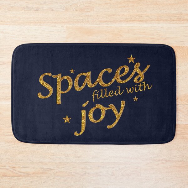 Item preview, Spaces Filled With Joy – Elegant Gold Glitter Typography designed and sold by ruchikadesigns.