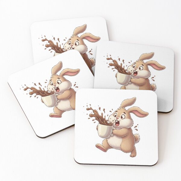 Item preview, Funny Rabbit Meme Humor Collection – Coffee Bunny Meme Funny Cartoon Rabbit Chaos Morning Humor designed and sold by MiraLumeStudio.
