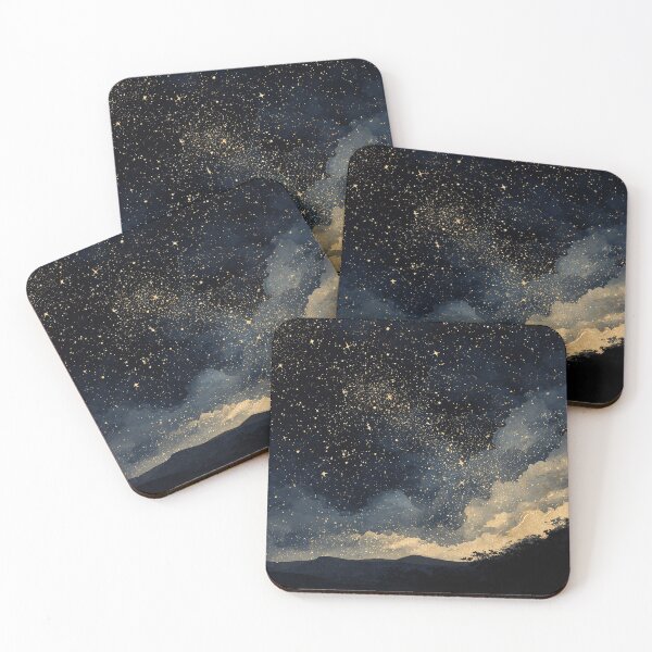 Item preview, Starry Night Sky Galaxy Landscape Cosmic Art Background designed and sold by Faithlines.