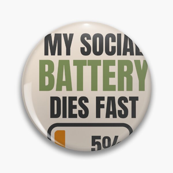 Item preview, My Social Battery Dies Fast Aesthetic Beige Introvert Minimal Design designed and sold by Uvclick.