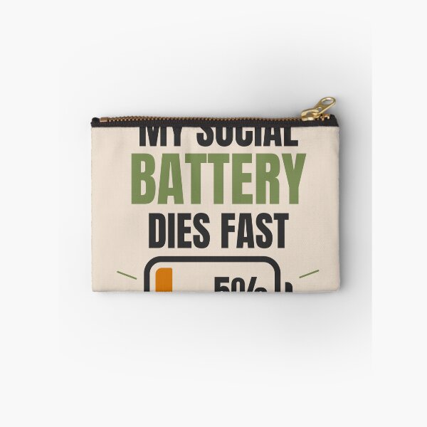 Item preview, My Social Battery Dies Fast Aesthetic Beige Introvert Minimal Design designed and sold by Uvclick.