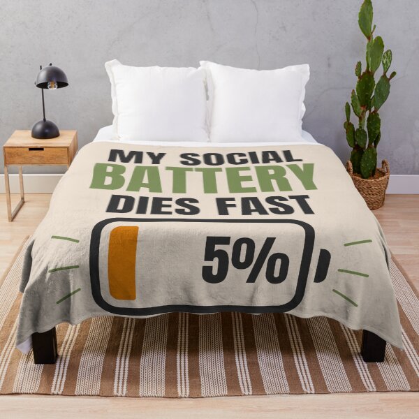 Item preview, My Social Battery Dies Fast Aesthetic Beige Introvert Minimal Design designed and sold by Uvclick.