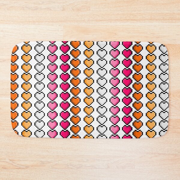 Item preview, Pixel Lesbian Pride Flag Hearts designed and sold by HarveyHandcraftsandDesigns.
