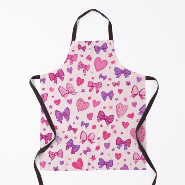 Item preview, Coquette Style Pink Purple Bow & Heart Pattern designed and sold by CDPrintsDesigns.