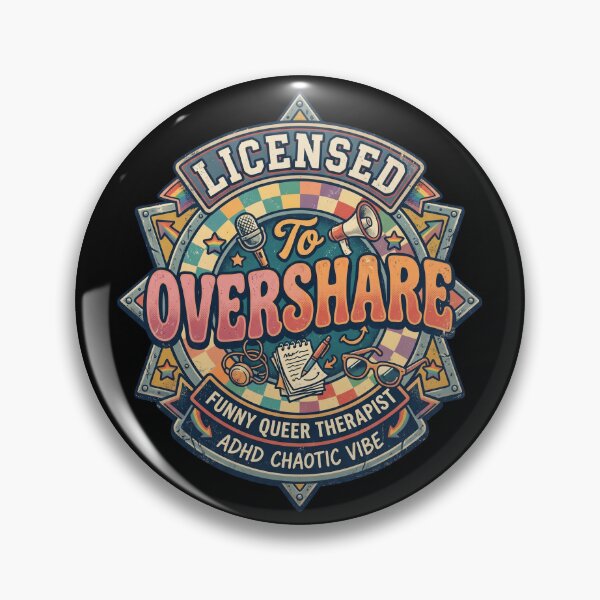 Item preview, Funny Queer Therapist Oversharing Humor Design LGBTQ ADHD Counselor Retro Gift designed and sold by Im-Ara.