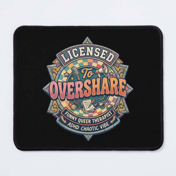 Item preview, Funny Queer Therapist Oversharing Humor Design LGBTQ ADHD Counselor Retro Gift designed and sold by Im-Ara.
