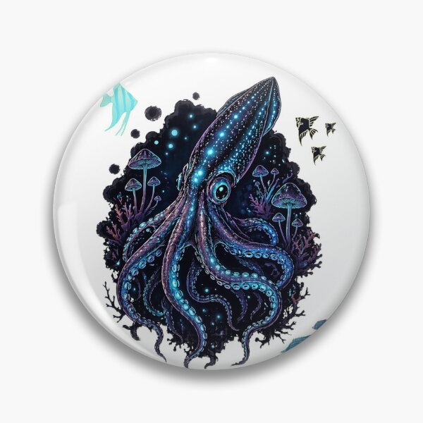 Item preview, Bioluminescent squid designed and sold by RajkaLunari.
