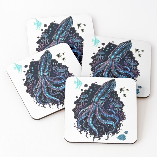 Item preview, Bioluminescent squid designed and sold by RajkaLunari.