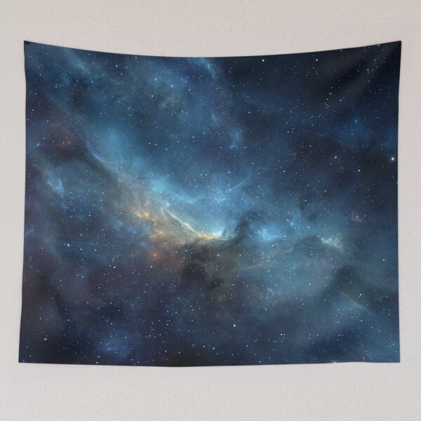 Item preview, Deep Space Blue Galaxy Nebula Starfield Cosmic Wallpaper designed and sold by Faithlines.
