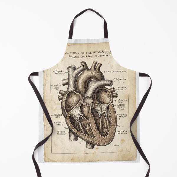 Item preview, Vintage Human Heart Anatomy Diagram - Antique Medical Illustration designed and sold by Body Part Archive.