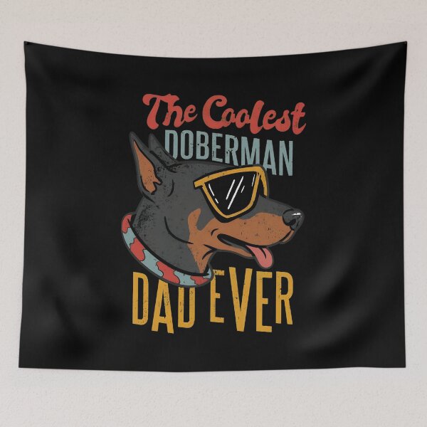 Item preview, The Coolest Doberman Dad Ever Vintage Dog Tee designed and sold by OlyvieArt.