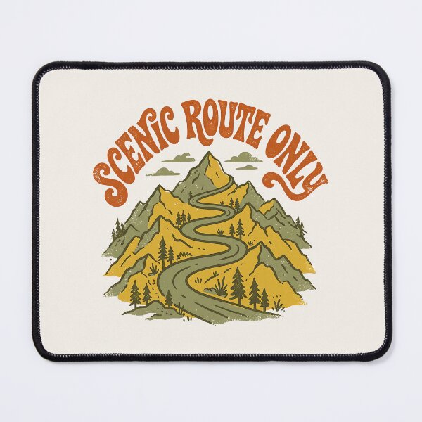 Item preview, Scenic Route Only Vintage Nature Travel Graphic designed and sold by SplashTastic.