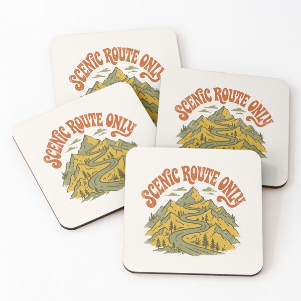 Item preview, Scenic Route Only Vintage Nature Travel Graphic designed and sold by SplashTastic.