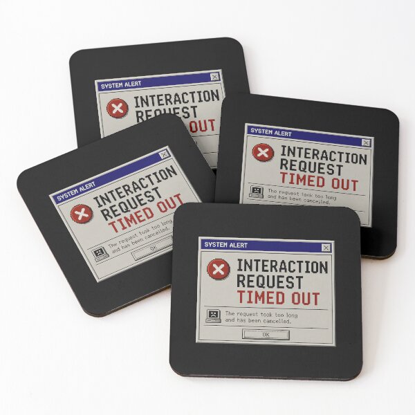 Item preview, Interaction Request Timed Out – Retro Computer Social Error Design designed and sold by Mad Factory Designs.