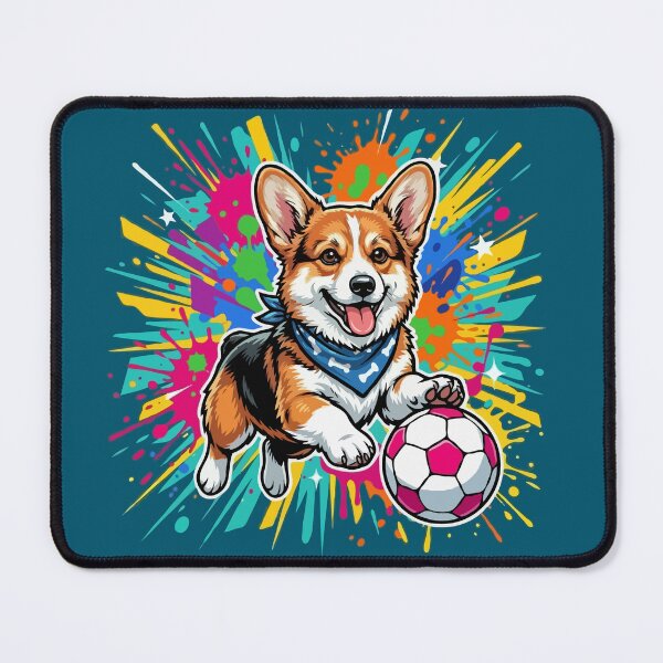 Item preview, Pembroke Welsh Corgi Soccer Dog – Cute Football Puppy Gift for Dog Lovers designed and sold by The Real Life Symphony.