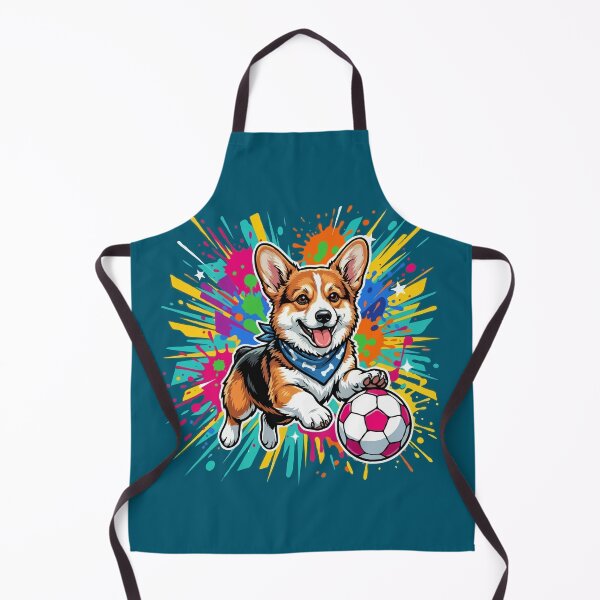 Item preview, Pembroke Welsh Corgi Soccer Dog – Cute Football Puppy Gift for Dog Lovers designed and sold by The Real Life Symphony.