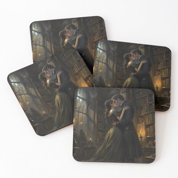 Item preview, Secret Library Kiss Gothic Victorian Romance Art designed and sold by DarkHolyQueen.