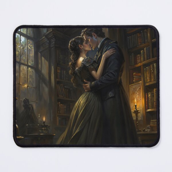 Item preview, Secret Library Kiss Gothic Victorian Romance Art designed and sold by DarkHolyQueen.