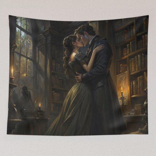 Item preview, Secret Library Kiss Gothic Victorian Romance Art designed and sold by DarkHolyQueen.