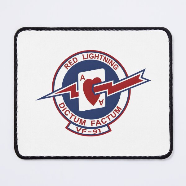Item preview, VF-91 Red Lightning: Dictum Factum Ace of Hearts Emblem designed and sold by CharlieDesings.
