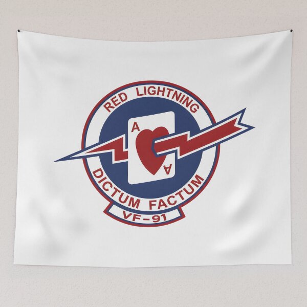 Item preview, VF-91 Red Lightning: Dictum Factum Ace of Hearts Emblem designed and sold by CharlieDesings.