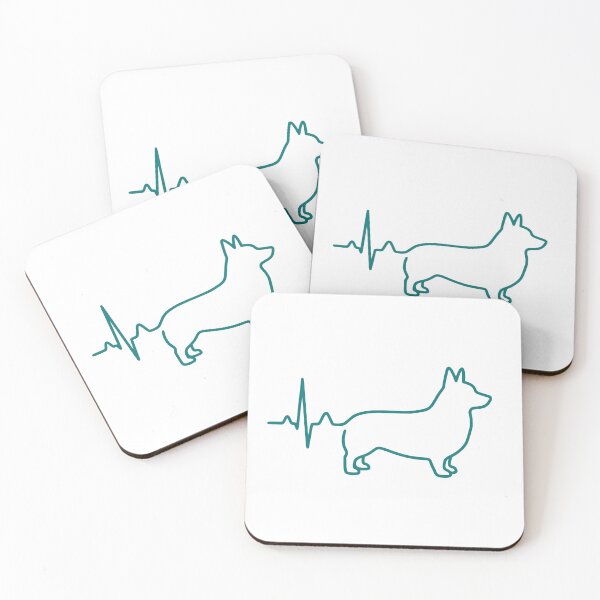 Item preview, Continuous Care Corgi Nurse | Minimalist EKG Heartbeat Art designed and sold by Corgi & co Shop.