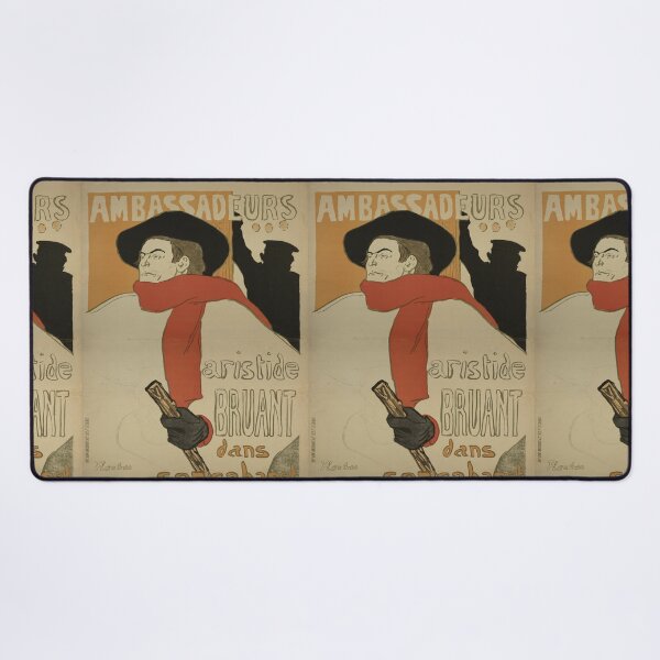 Item preview, Ambassadeurs Aristide Bruant Dans Son Cabaret by Henri de Toulouse-Lautrec | Vintage Paris Poster Art designed and sold by artofuniverse.