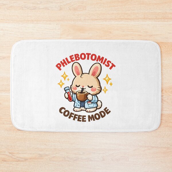 Item preview, Cute Bunny Phlebotomist Coffee Mode Funny Kawaii Animal Medical Tech National Phlebotomist Recognition Week Gift designed and sold by ClinicalHubs.