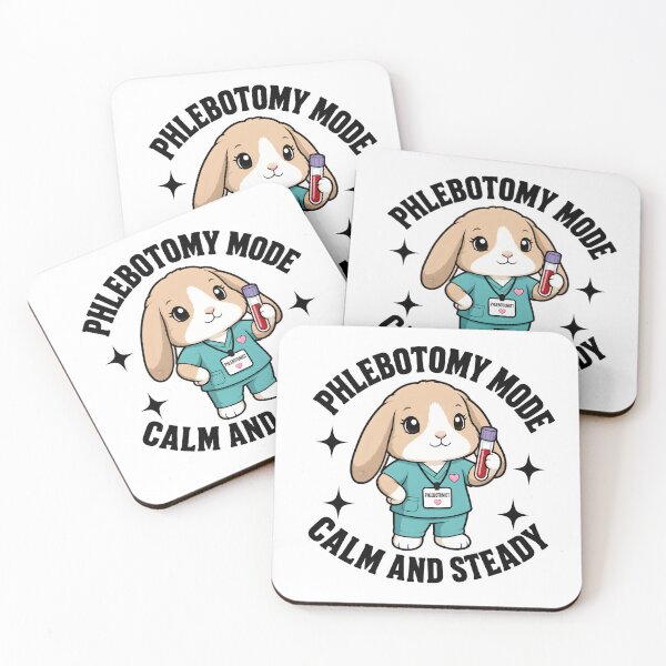 Item preview, Cute Holland Lop Bunny Phlebotomist Sticker Funny Phlebotomy Mode Calm and Steady Design National Medical Lab Week Gift designed and sold by ClinicalHubs.