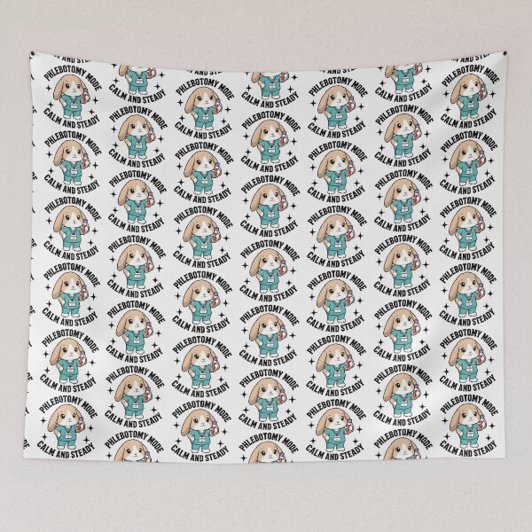 Item preview, Cute Holland Lop Bunny Phlebotomist Sticker Funny Phlebotomy Mode Calm and Steady Design National Medical Lab Week Gift designed and sold by ClinicalHubs.