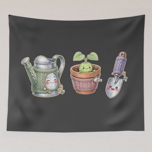 Item preview, Gardening Friends United - Kawaii Cozy Garden Tool Collection designed and sold by MerchYouSearch.