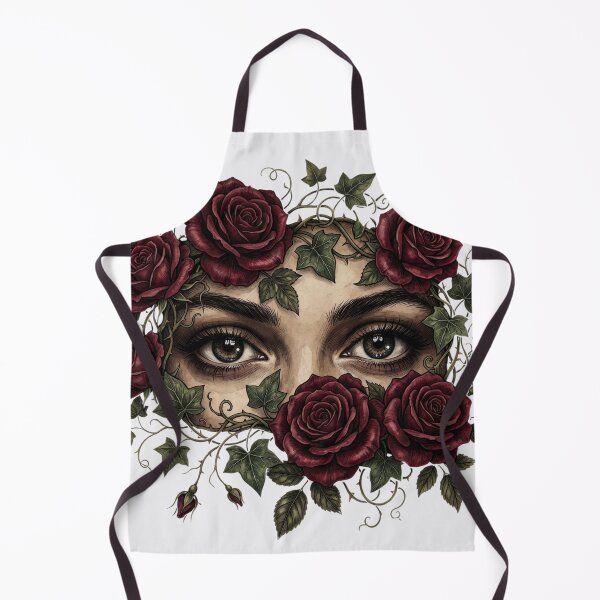 Item preview, Vintage Eyes and Red Roses - Dark Goth Aesthetic Art designed and sold by Body Part Archive.