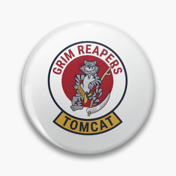Item preview, Grim Reapers Tomcat: VF-101 Hybrid Scythe-Wielding Cat Emblem designed and sold by CharlieDesings.