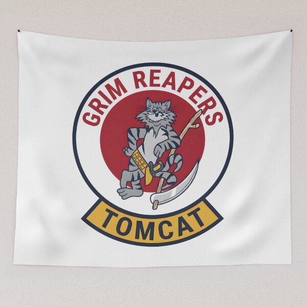 Item preview, Grim Reapers Tomcat: VF-101 Hybrid Scythe-Wielding Cat Emblem designed and sold by CharlieDesings.