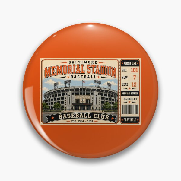 Item preview, Baltimore Memorial Stadium Vintage Ticket Poster Retro Baseball Stadium Art Classic Orioles Ballpark Exterior designed and sold by GhostDawgs.
